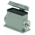 RS PRO Heavy Duty Power Connector Housing Surface Mount Die Cast Aluminium IP65 4 Levers M32 Thread 208-5008