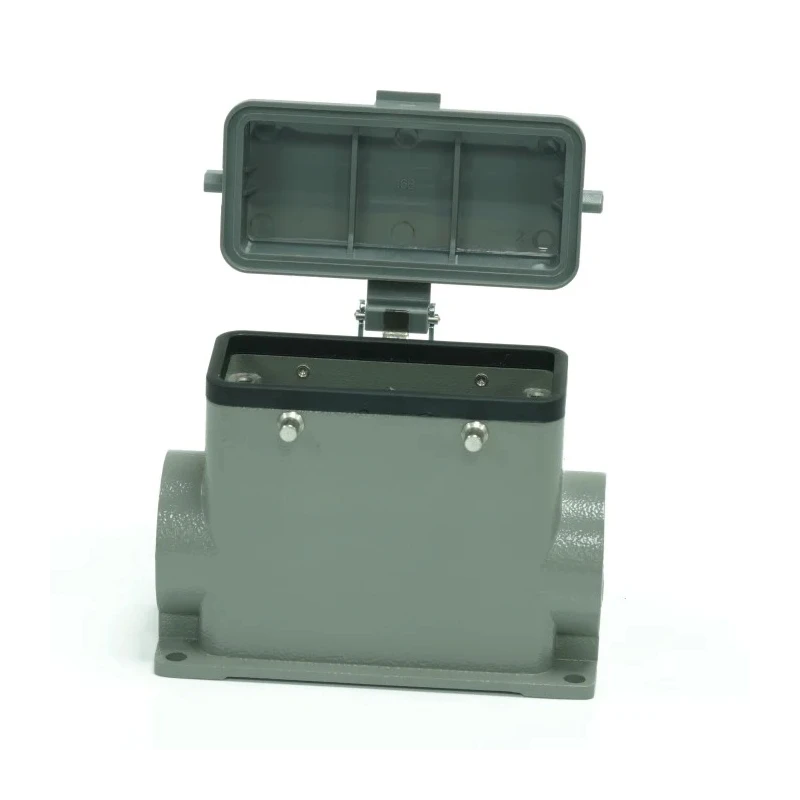 RS PRO Heavy Duty Power Connector Housing, Die Cast Aluminium, IP65, Surface Mount, 4 Levers, PG21 Thread 208-5009