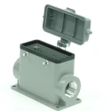 RS PRO Heavy Duty Power Connector Housing, Die Cast Aluminium, IP65, Surface Mount, 4 Levers, PG21 Thread 208-5009