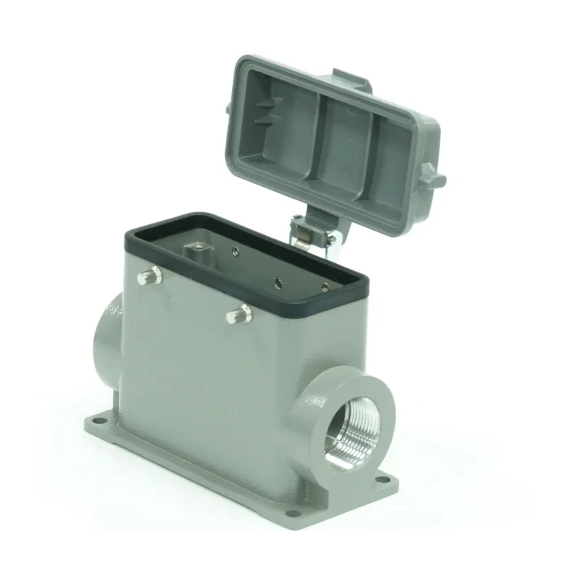 RS PRO Heavy Duty Power Connector Housing, Die Cast Aluminium, IP65, Surface Mount, 4 Levers, PG21 Thread 208-5009