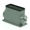 RS PRO Heavy Duty Power Connector Housing Surface Mount Die Cast Aluminium IP65 4 Levers M32 Thread 208-5011