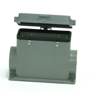 RS PRO Heavy Duty Power Connector Housing Surface Mount Die Cast Aluminium IP65 4 Levers PG29 Thread 208-5010