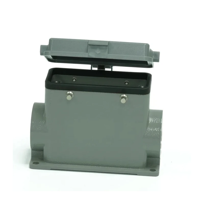 RS PRO Heavy Duty Power Connector Housing Surface Mount Die Cast Aluminium IP65 4 Levers PG29 Thread 208-5010