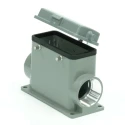 RS PRO Heavy Duty Power Connector Housing Surface Mount Die Cast Aluminium IP65 4 Levers PG29 Thread 208-5010