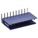 NEUTRAL AMPMODU Series Right Angle Through Hole PCB Header 10 Contact 2.54 mm Pitch 1 Row Shrouded HE14