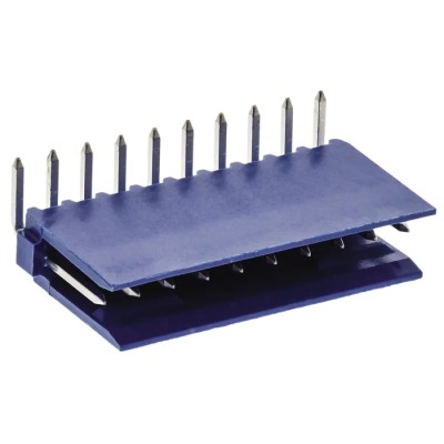 NEUTRAL AMPMODU Series Right Angle Through Hole PCB Header 10 Contact 2.54 mm Pitch 1 Row Shrouded HE14