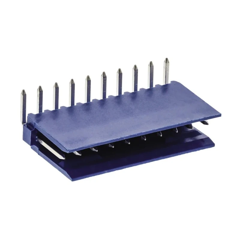 NEUTRAL AMPMODU Series Right Angle Through Hole PCB Header 10 Contact 2.54 mm Pitch 1 Row Shrouded HE14