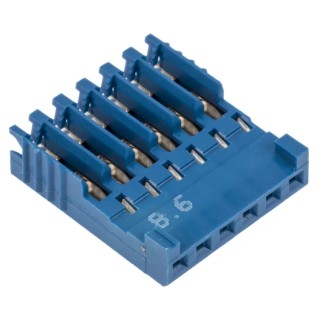 NEUTRAL AMPMODU Female Connector Housing 2.54 mm Pitch 6 Way 1 Row Straight HE14