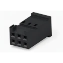 TE Connectivity AMPMODU HE13/HE14 Female Connector Housing 2.54 mm Pitch 6 Way 2 Row Straight 281839-3