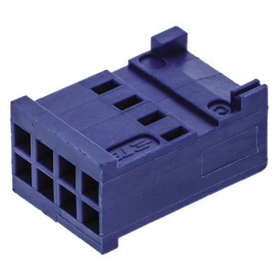 TE Connectivity AMPMODU HE13/HE14 Female Connector Housing 2.54 mm Pitch 8 Way 2 Row Straight 281839-4