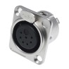 RS PRO Panel XLR Connector, Straight, Female, 7 Contacts, 50V, 7.5A Current, Nickel Plating 208-5184