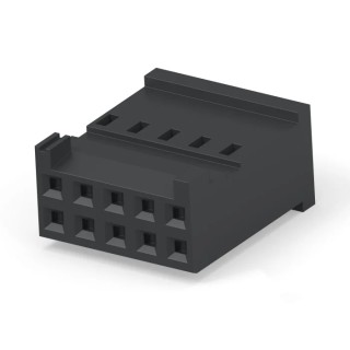 TE Connectivity AMPMODU HE13/HE14 Female Connector Housing 2.54 mm Pitch 10 Way 2 Row Straight 281839-5