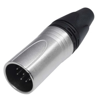 RS PRO Cable Mount Male XLR Connector Straight 7 Contact 7.5A 75V Silver Plating 208-5191