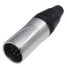 RS PRO Cable Mount Male XLR Connector Straight 7 Contact 7.5A 75V Silver Plating 208-5191
