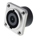 RS Pro Straight Panel Loudspeaker Connector 8 Way Male Silver Black 30A 250V 208-5190