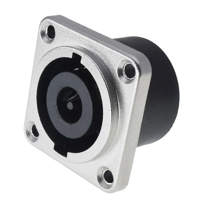 RS Pro Straight Panel Loudspeaker Connector 8 Way Male Silver Black 30A 250V 208-5190
