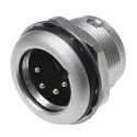 RS PRO Panel XLR Connector Straight 50V 7.5A Male 4-Way Gold Plating 208-5192