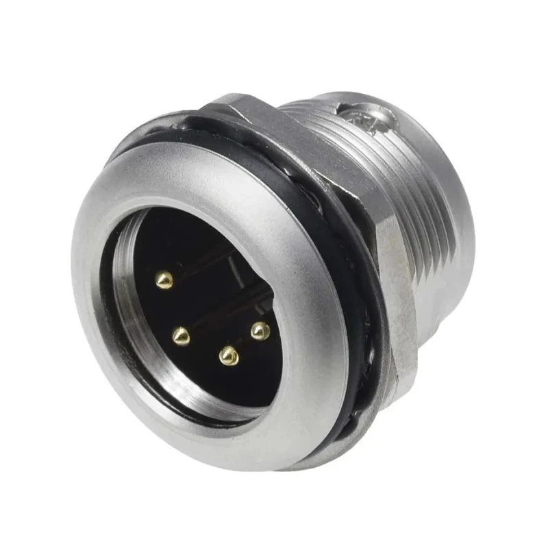 RS PRO Panel XLR Connector Straight 50V 7.5A Male 4-Way Gold Plating 208-5192