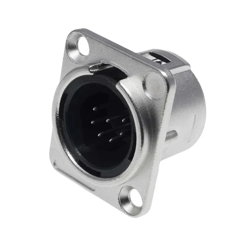 RS PRO Panel XLR Connector, Straight, Male, 7 Contacts, 50 V, 7.5 A, Silver Plating 208-5200