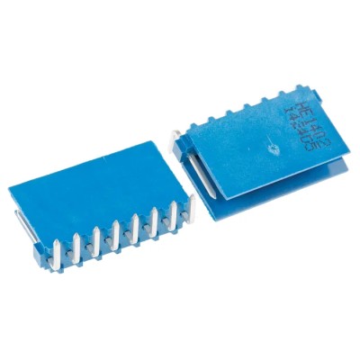 TE Connectivity AMPMODU HE14 Series Right Angle Through Hole Shrouded PCB Header 8 Contacts 2.54 mm Pitch HE14