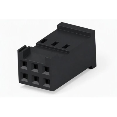 TE Connectivity AMPMODU HE13/HE14 Female Connector Housing 2.54 mm Pitch 6 Way 2 Row Straight 281839-3