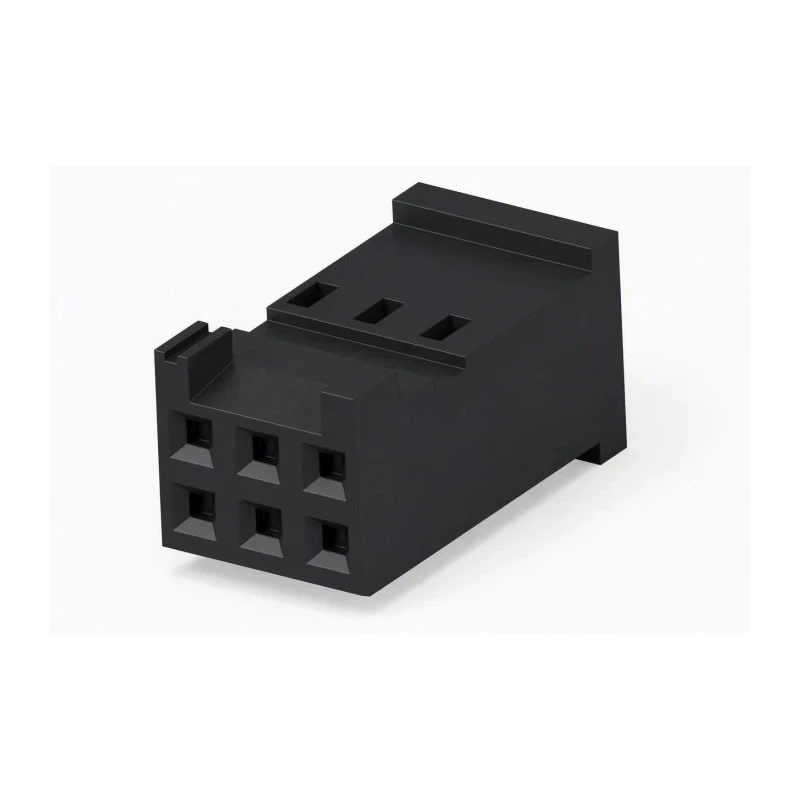 TE Connectivity AMPMODU HE13/HE14 Female Connector Housing 2.54 mm Pitch 6 Way 2 Row Straight 281839-3