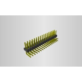 Samtec Pin Header 34 Contacts 2.54 mm Pitch 2 Row Unshrouded Through Hole Mount TSW-117-08-G-D-RA
