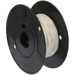 TE Connectivity FlexLite Series White Equipment Wire, 19/0.19 mm Core Strands, Polyolefin Jacket, 100 m Length FLT0111-0.50-9