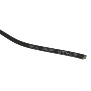 TE Connectivity FlexLite Series Black Equipment Wire 17 AWG 19/0.25 mm Core Strands 100 m Polyolefin FLT0111-1.00-0