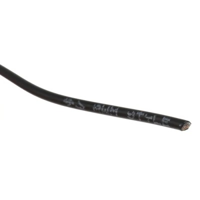 TE Connectivity FlexLite Series Black Equipment Wire 17 AWG 19/0.25 mm Core Strands 100 m Polyolefin FLT0111-1.00-0