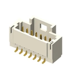 Samtec Right Angle Surface PCB Header 10 Contacts 1 mm Pitch 1 Row Shrouded T1M-10-F-SH-L