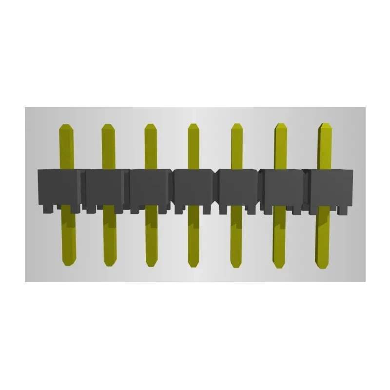 Samtec Pin Header 7 Contacts, 2.54 mm Pitch, 1 Row, Unshrouded Through Hole Mount TSW-107-05-G-S