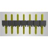 Samtec Pin Header 7 Contacts, 2.54 mm Pitch, 1 Row, Unshrouded Through Hole Mount TSW-107-05-G-S