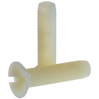 RS PRO Slot Countersunk Nylon Machine Screw 25 mm M6 232-6985