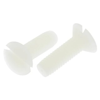 RS PRO Slot Countersunk Nylon Machine Screw 20 mm M6 232-6984