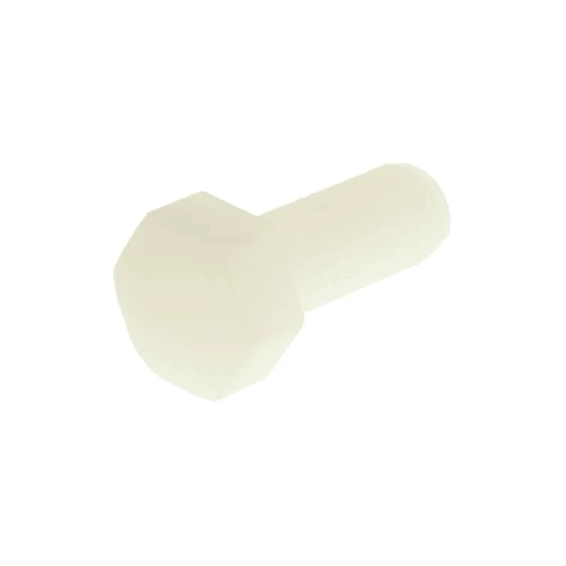 RS PRO Plain Nylon Hex Bolt, M8 x 20 mm, Grade A2, Plain Finish, DIN 933 232-6996