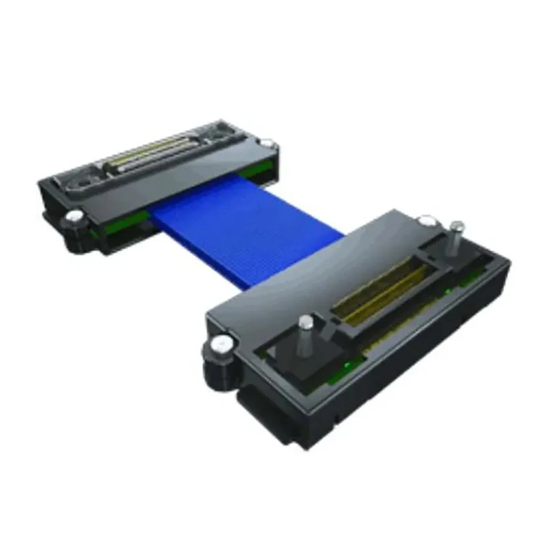 Samtec HQCD Series Micro Coax Ribbon Cable 38AWG Solid Conductor Blue Jacket 50.8mm Length HQCD-030-02.00-SEU-TBR-1