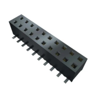 Samtec MMS Series Vertical Through Hole PCB Socket 34-Contact 2 Row 2 mm Pitch Solder MMS-117-02-L-DV