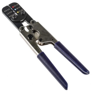 RS PRO Ratchet Crimp Tool for Insulated Spade Connectors 228mm Overall Length 0.5-6 mm² Wire Size 533-774