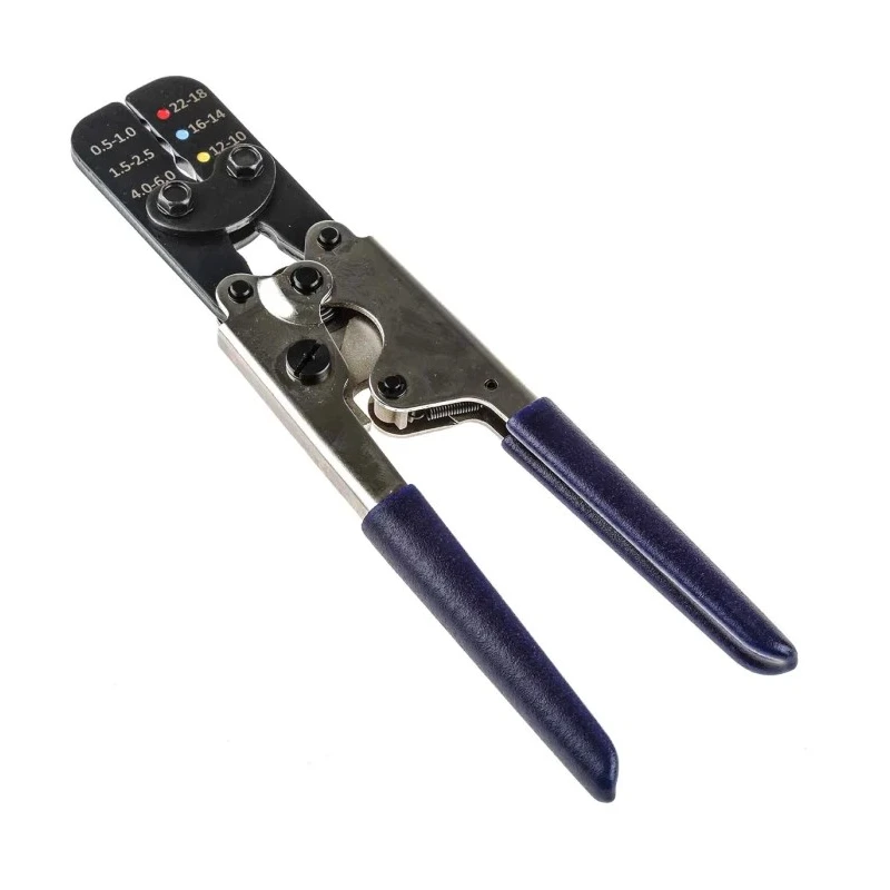 RS PRO Ratchet Crimp Tool for Insulated Spade Connectors 228mm Overall Length 0.5-6 mm² Wire Size 533-774