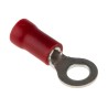 RS PRO Insulated Ring Terminal M4 Stud Size, 22 AWG to 16 AWG Wire Size, Vinyl Insulation, Copper Tin Plated Contacts 534-216