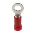 RS PRO Insulated Ring Terminal M4 Stud Size, 22 AWG to 16 AWG Wire Size, Vinyl Insulation, Copper Tin Plated Contacts 534-216