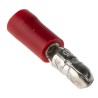 RS PRO Insulated Red Crimp Bullet Connector 22 AWG to 16 AWG 4.3 mm Bullet Diameter Male Nylon Insulation 534-301