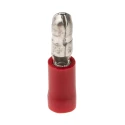 RS PRO Insulated Red Crimp Bullet Connector 22 AWG to 16 AWG 4.3 mm Bullet Diameter Male Nylon Insulation 534-301