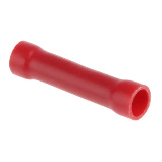 RS PRO Insulated Red Vinyl Butt Splice Connector Tin Plated Copper 16 AWG Crimp 534-288