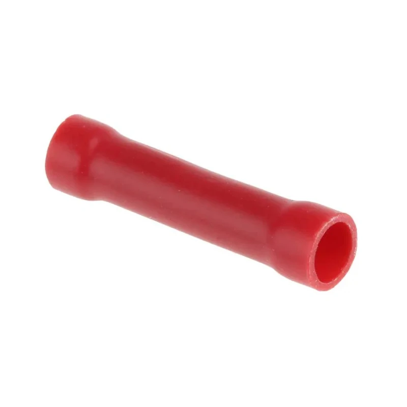 RS PRO Insulated Red Vinyl Butt Splice Connector Tin Plated Copper 16 AWG Crimp 534-288