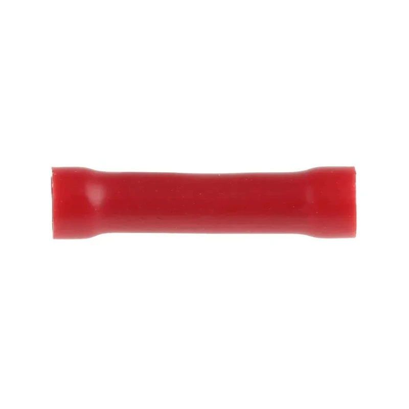 RS PRO Insulated Red Vinyl Butt Splice Connector Tin Plated Copper 16 AWG Crimp 534-288