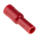 RS PRO Insulated Red Crimp Bullet Connector, Female, 22 AWG to 16 AWG, 4.3 mm Bullet Diameter, Plastic Insulation 534-317