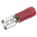 RS PRO Red Insulated Female Spade Connector, Crimp, 4.8 x 0.5 mm Tab Size, 22 AWG to 16 AWG 534-389