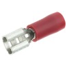 RS PRO Red Insulated Female Spade Connector, Crimp, 4.8 x 0.5 mm Tab Size, 22 AWG to 16 AWG 534-389